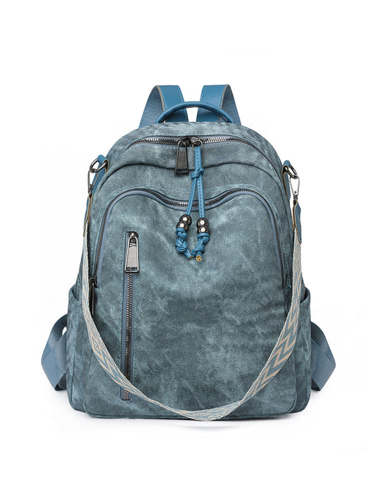 Women's Korean Fashion Trendy Soft Leather Large Women's Backpack