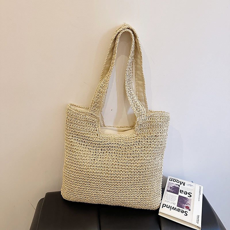 Women's Handmade Straw Woven Versatile Large Capacity Women's Shoulder Bag