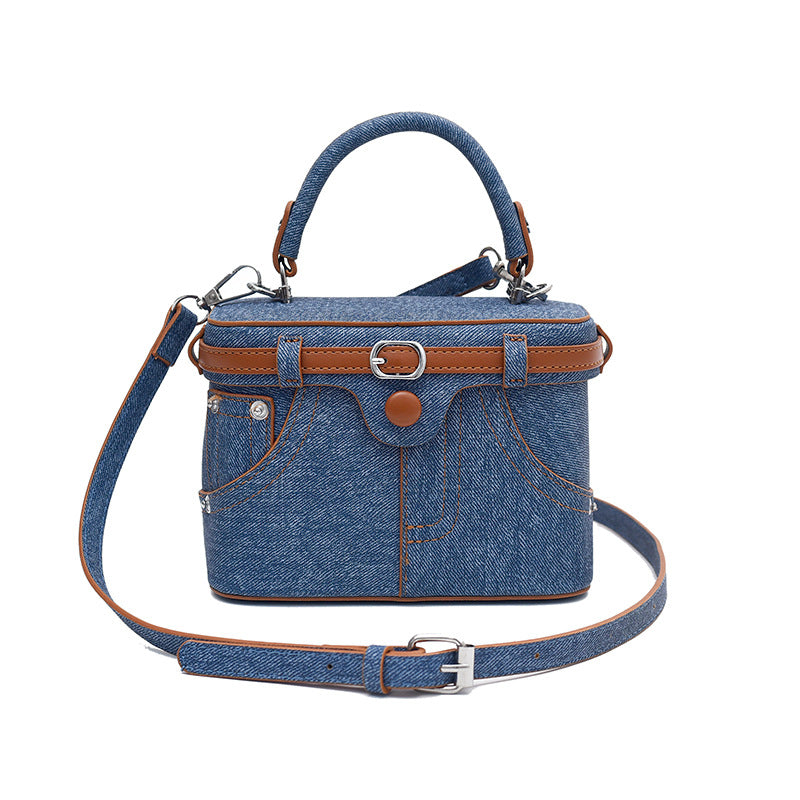 Women's Design Fashion Denim Stitching Trendy Simple Women's Shoulder Bag
