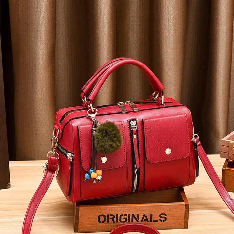 Stylish Women's Fashion Trendy Leather Pillow Shoulder Bags