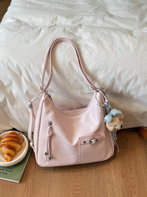 Soft Leather Large Capacity Fashion Commuter French Tote Bags