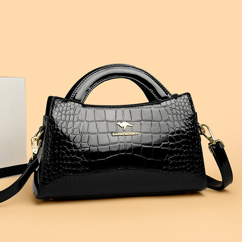 Women's Patent Leather For Mom Alligator Print Women's Handbag