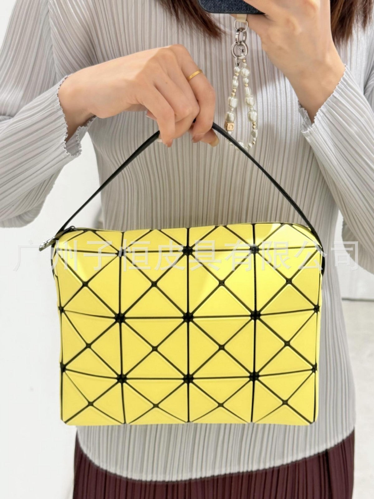 Women's February Large Cupid Rhombus Geometric Hand Holding Bags