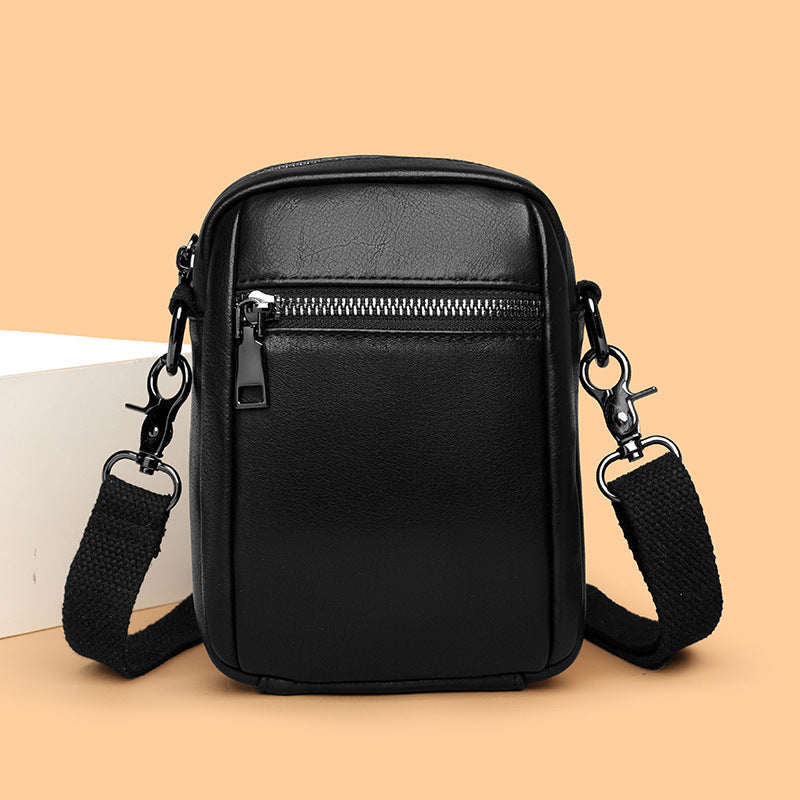 Men's Fashion Cowhide Korean Style Mini Sized Men's Messenger Bag