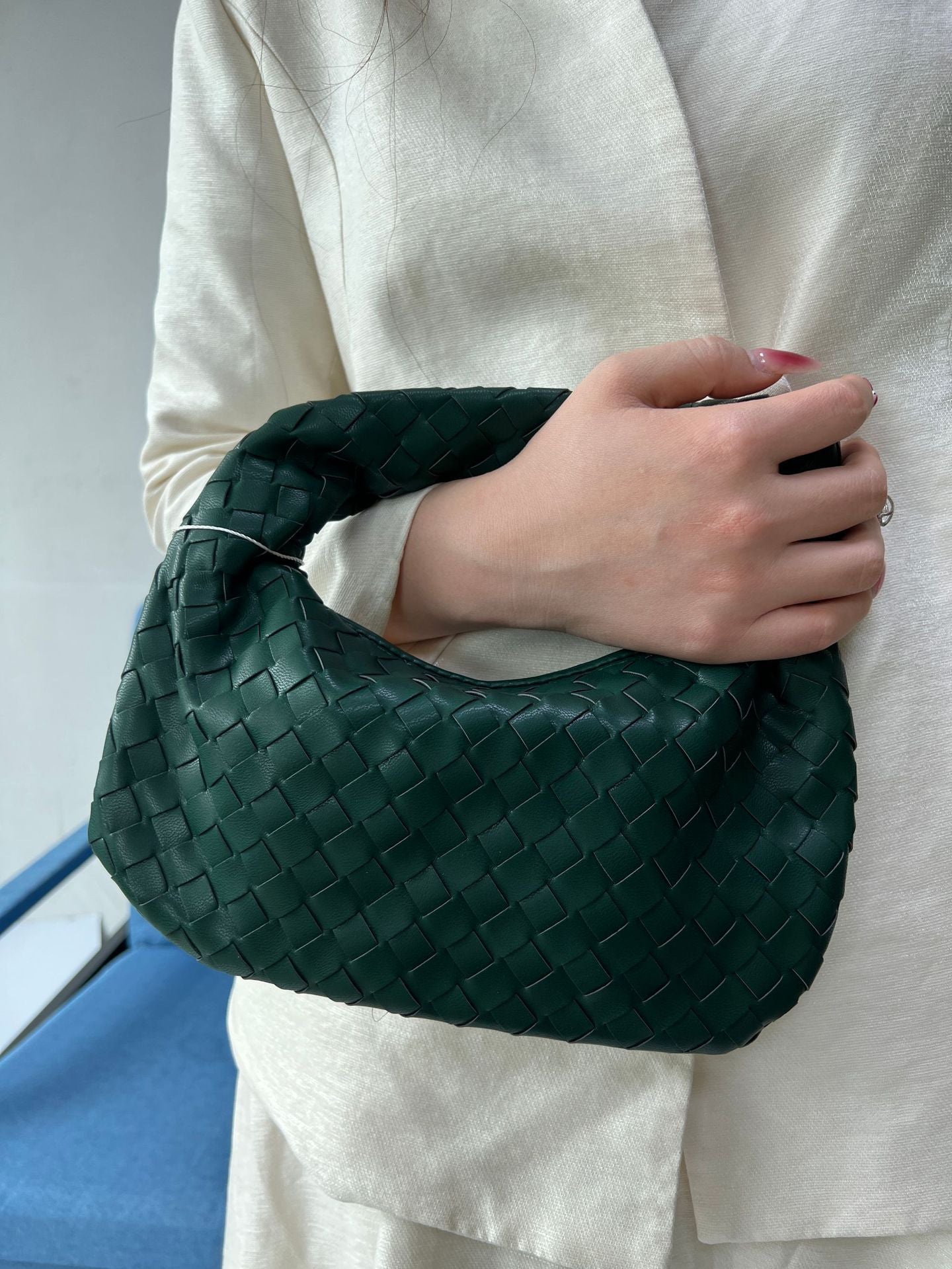 Women's Woven Popular Horn Knotted Portable Underarm Bags