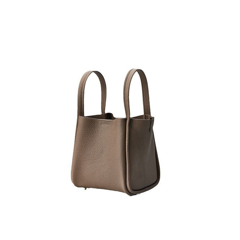 Medium Vegetable Basket Series Genuine Leather Large Capacity Women's Shoulder Bag