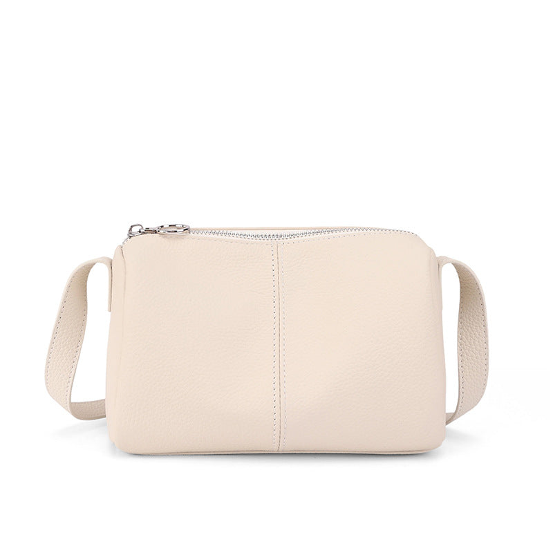 Women's First Layer Cowhide Summer Pillow Commuter Underarm Toast Women's Messenger Bag