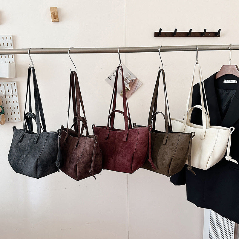 Women's Portable Autumn High-grade Western Style Light Bucket Bag