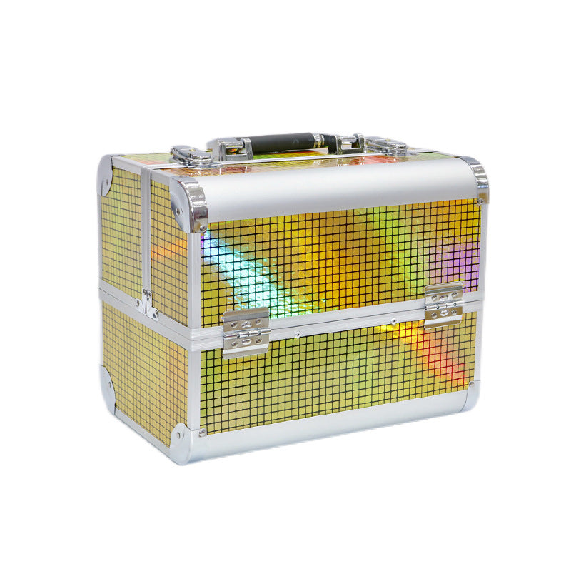 Portable High Sense Makeup Aluminum Alloy Tattoo Nail Manicure Cosmetic Case