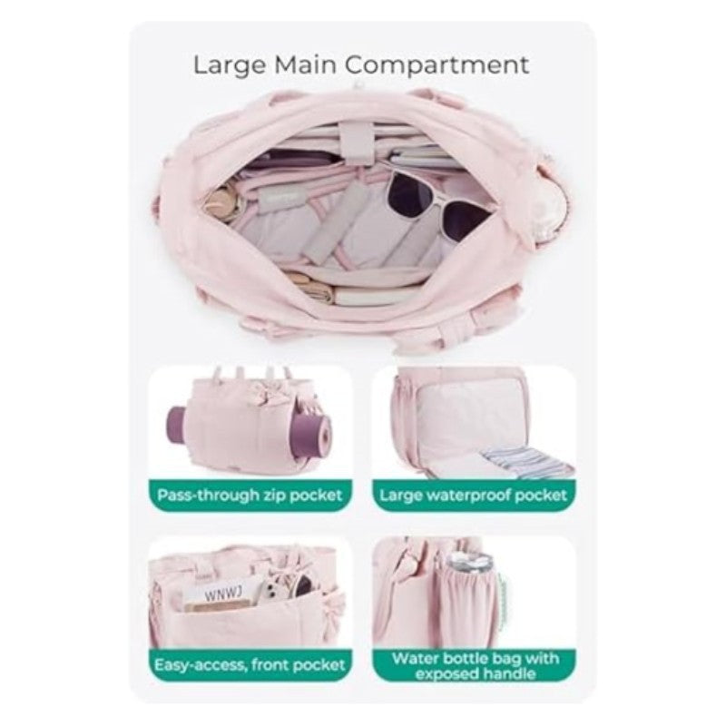 Women's Down Clothes Large Capacity Bow Tote Bag