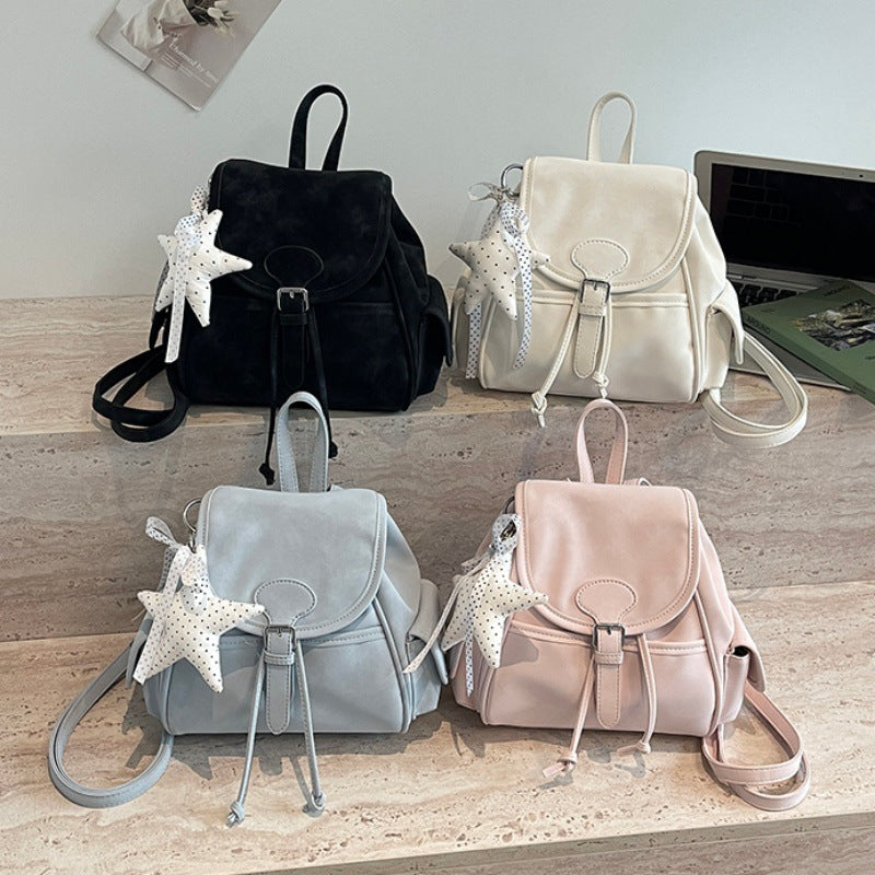 Women's Korean Style Flip Soft Surface Summer Simple Backpacks
