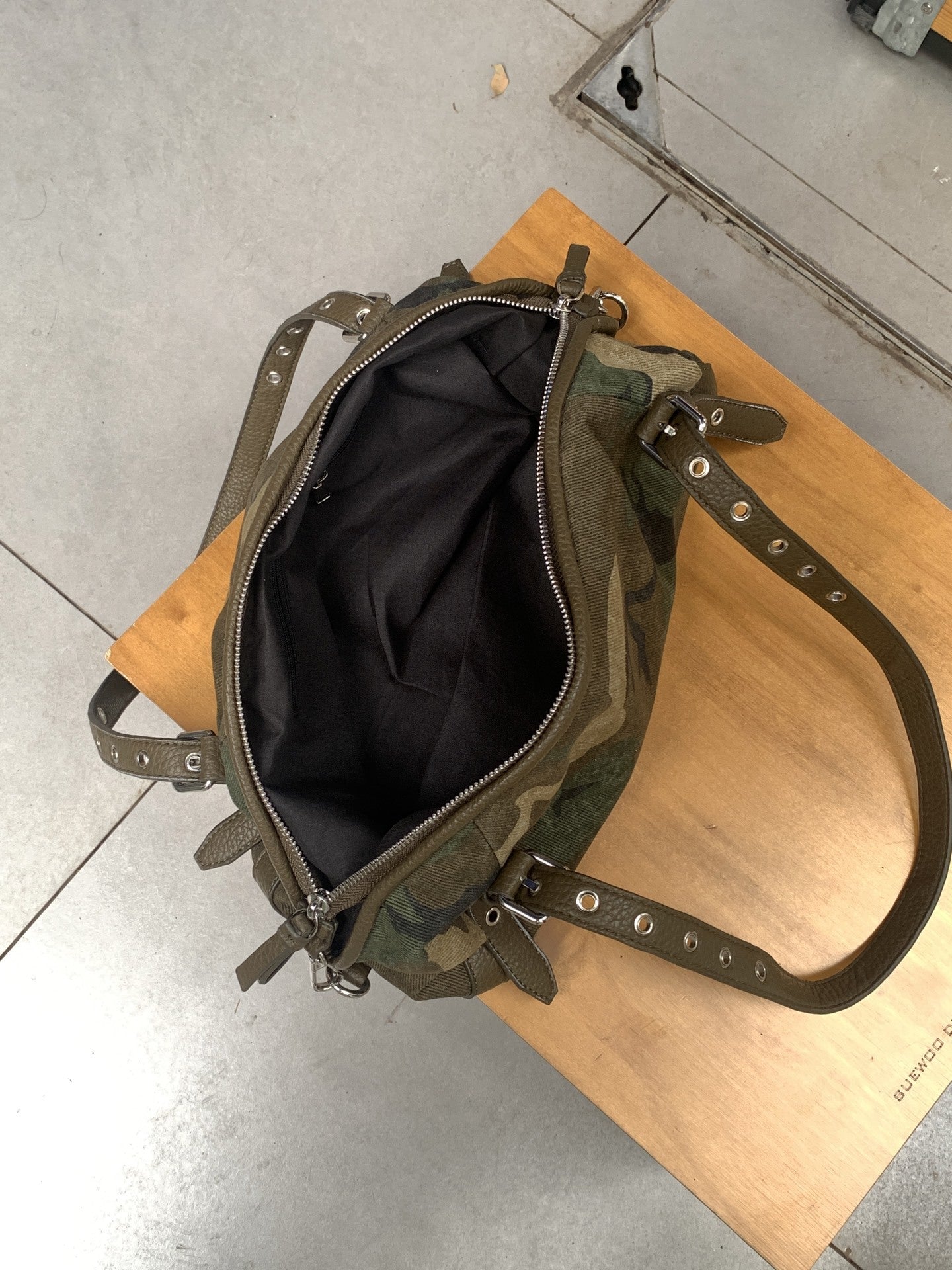 Design Commuter Bowling Fashion Retro Camouflage Canvas Underarm Large Women's Handbag