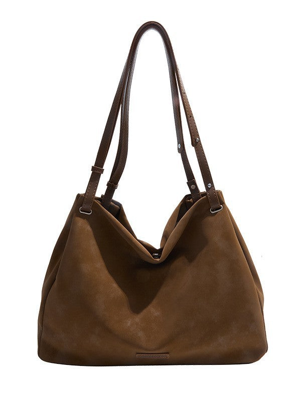 Women's Capacity Trendy Winter Advanced Texture Retro Easy Matching Bags