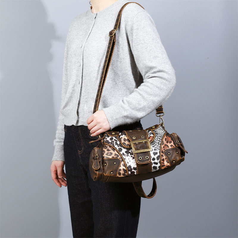 Popular Elegant Women's Washed Fashion Portable Shoulder Bags