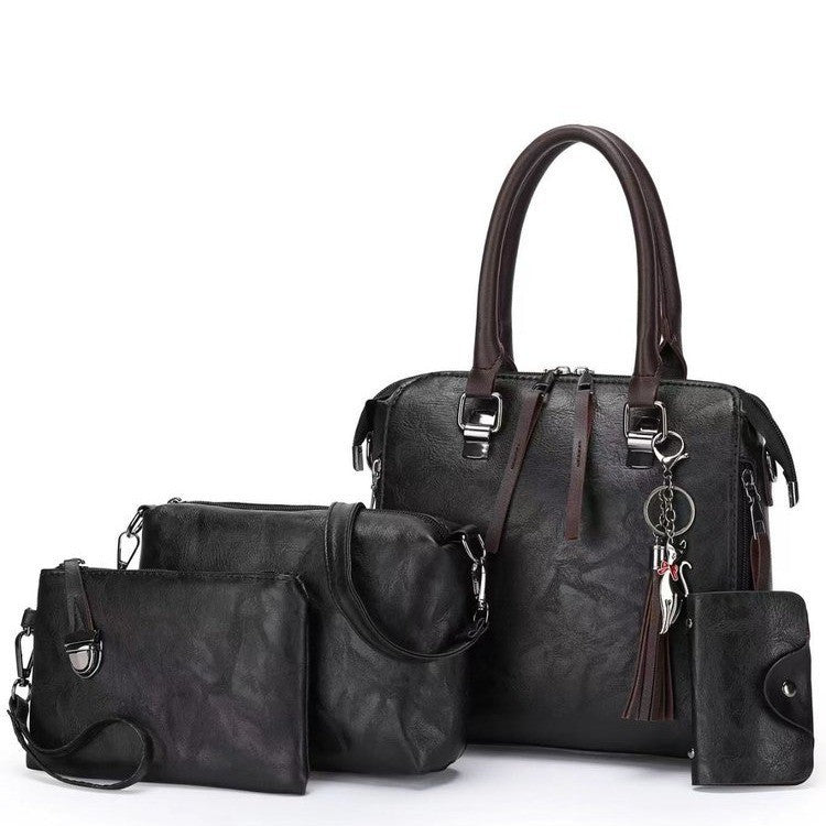Beautiful Women's Oil Leather Retro Set Bags
