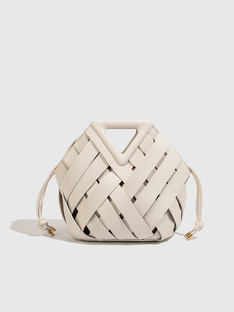 Women's Vegetable Basket Magnetic Woven Hollowed Handbags