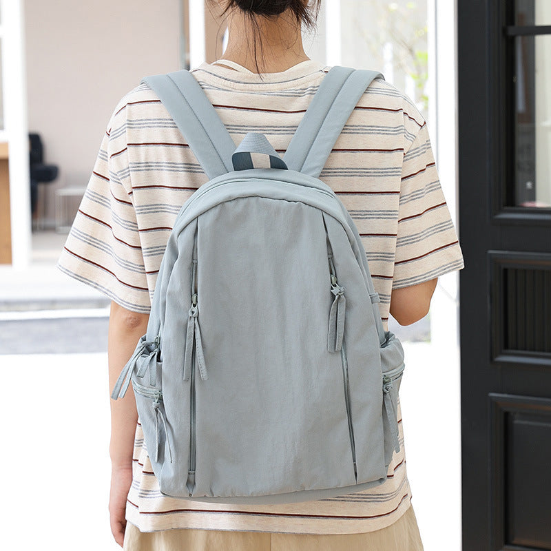 Leisure Artistic Nylon Versatile Fashion Solid Color Women's Backpack