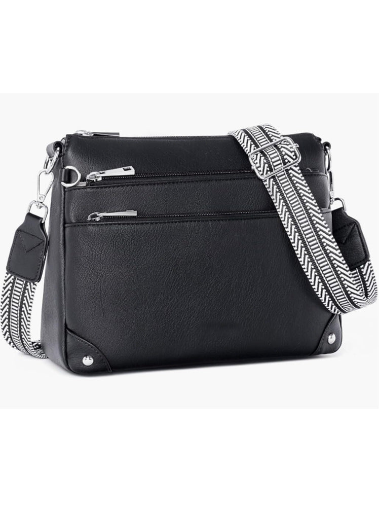Women's Leather Fabric Medium Adjustable Strap Tote Bag