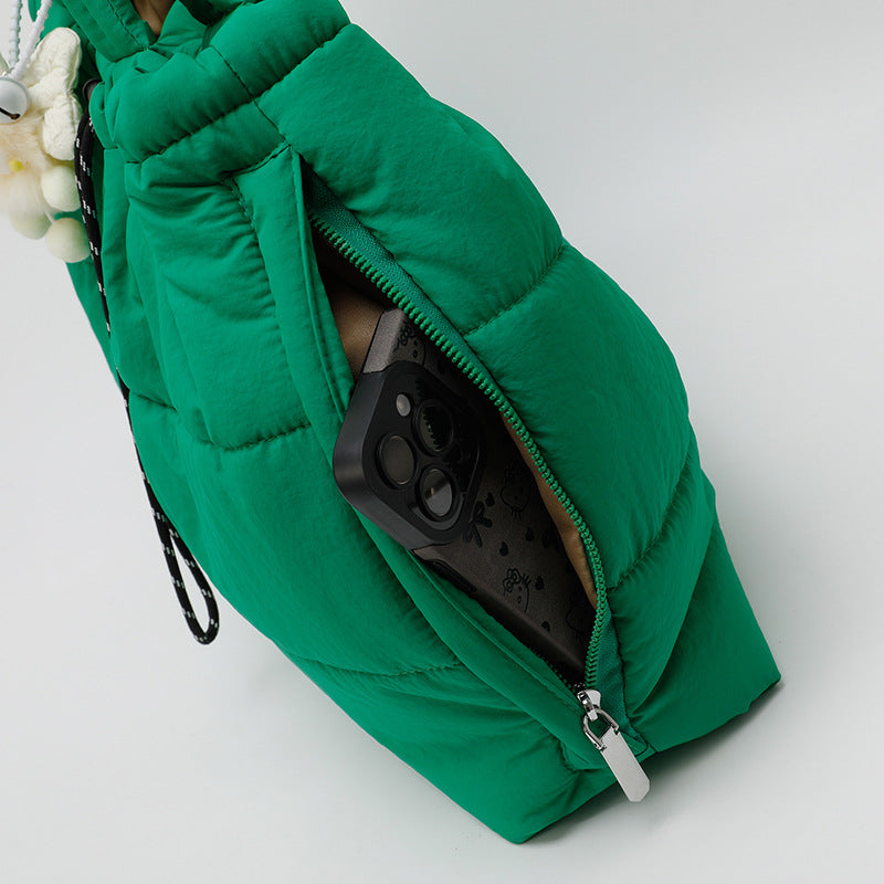 Women's Down Large Capacity Quilted Versatile Underarm Trendy Cotton Women's Shoulder Bag