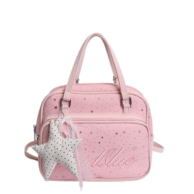 Women's Korean Exquisite Solid Color Design Cute Large Leisure Backpack