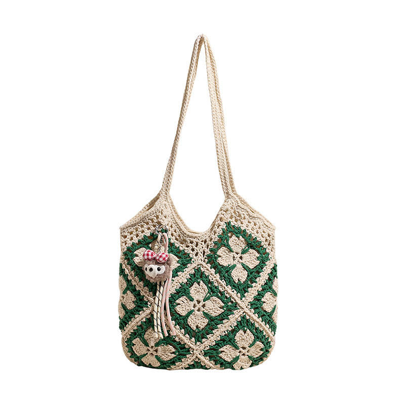 Women's Large Capacity Ethnic Style Hollow Seaside Tote Bag