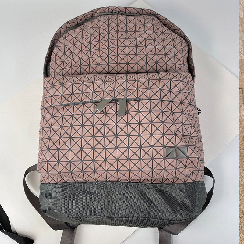 Women's Original Geometric Rhombus Silicone Checked Computer Color Matching Bags