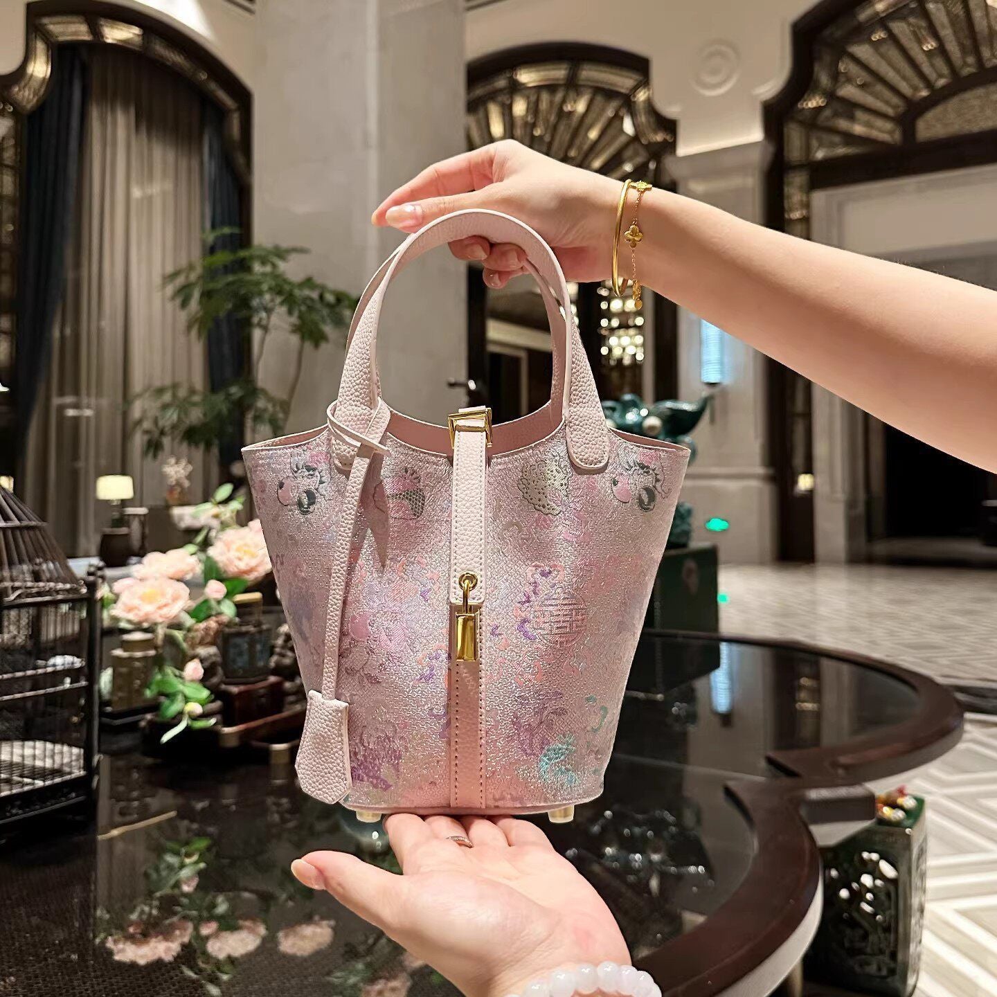 Dynasty Brocade National Style Chinese Female Gift For Mother Women's Handbag