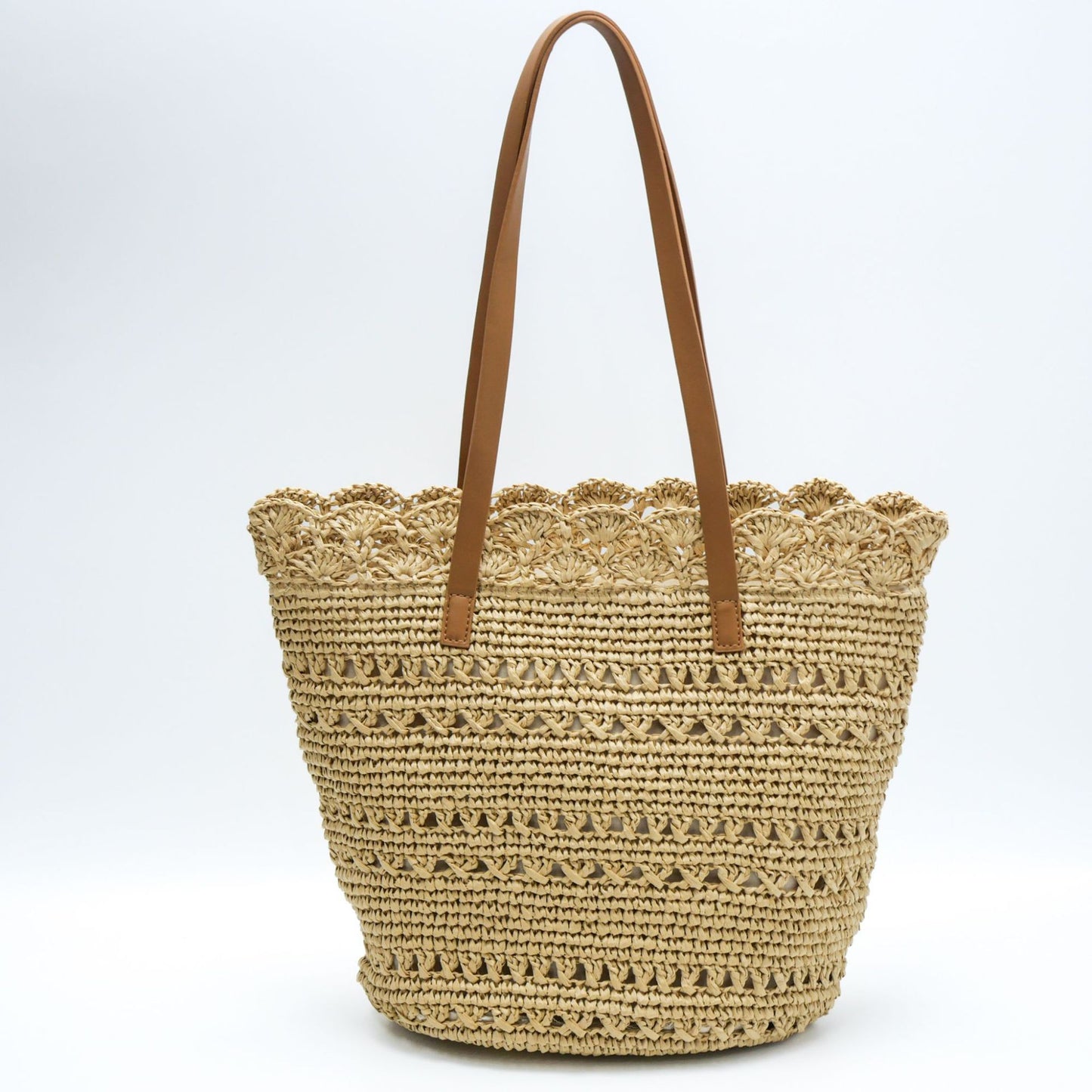 Women's Lace High-grade Sense Straw Hand-woven Large Capacity Tote Bag