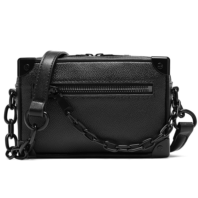 Men's & Women's Niche Design Box Fashion Imitation Leather Men's Messenger Bag