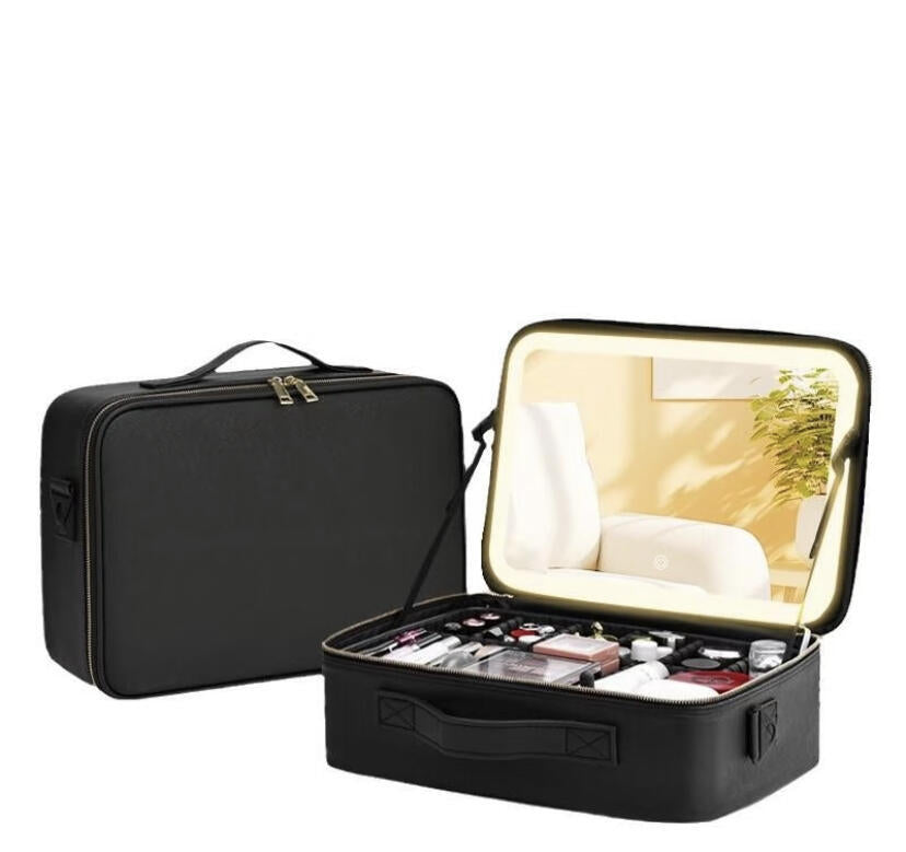 Storage Portable Large Capacity Mirror Professional Makeup Bag