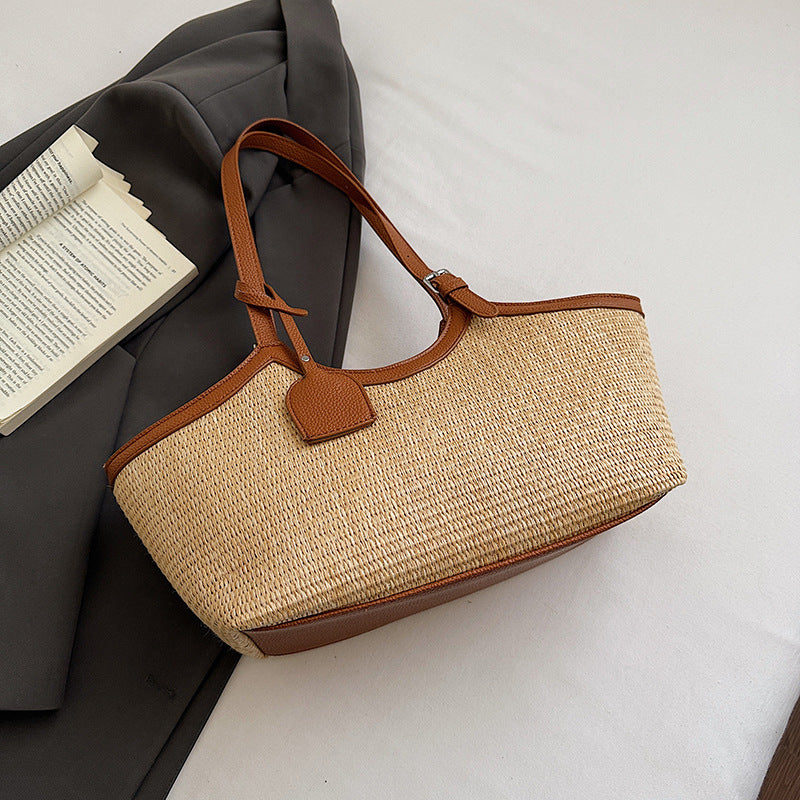 Women's Spring Leisure Commute Simple Fashion Portable Large Underarm Bag