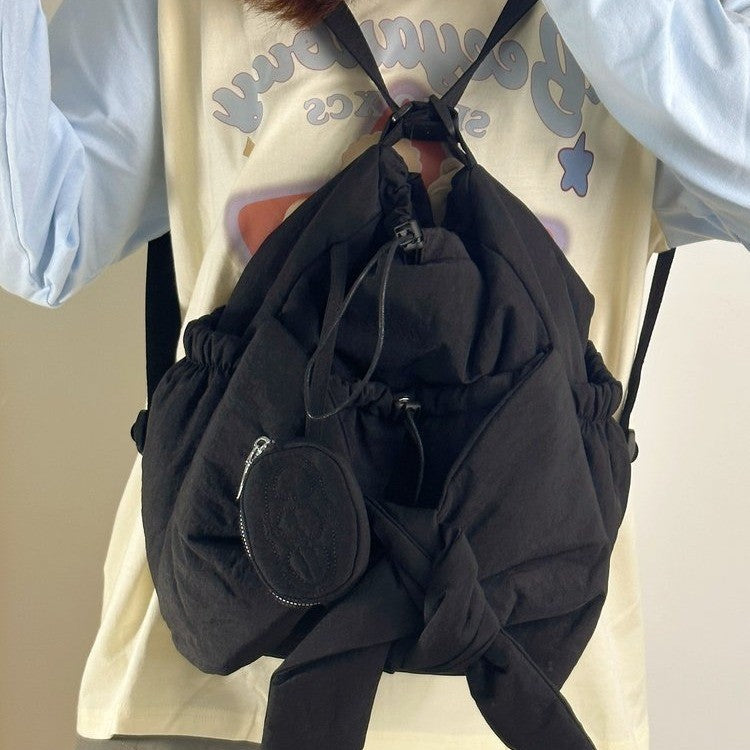 Women's Korean Style Designer Bow Large Capacity Leisure Backpack