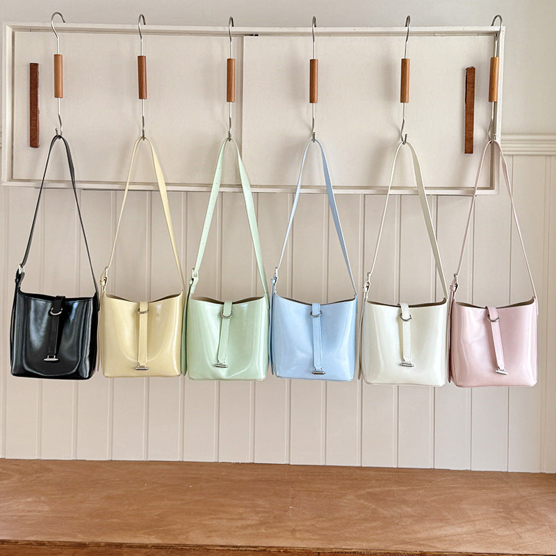Women's Loose Feeling Korean Simple Daily Bucket Bag