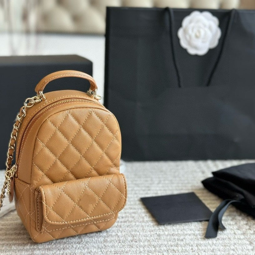 Chain Caviar Mini Rhombus Single Classic Style Fragrance Bags
