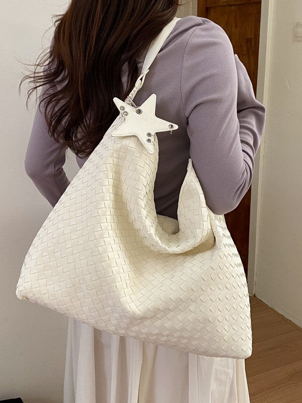 Women's Woven Commute Large Capacity Loose Comfortable Tote Bag