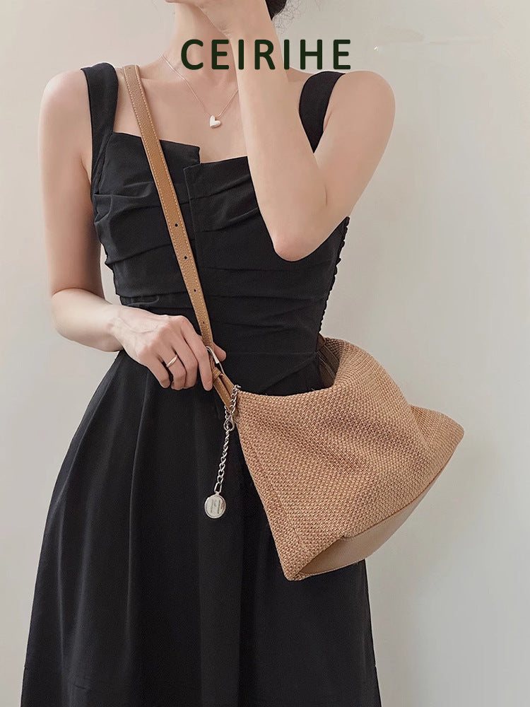 Women's Seaside Vacation Leisure Straw Woven Underarm Summer Idle Bags