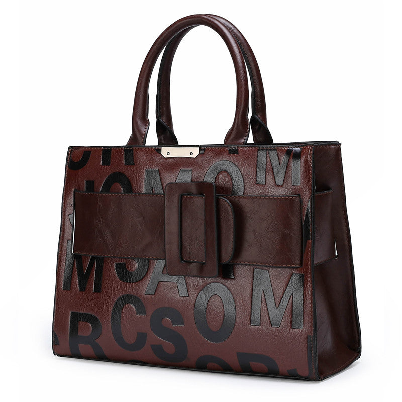 Women's Letter Pattern Three-piece Portable Embossed Bags