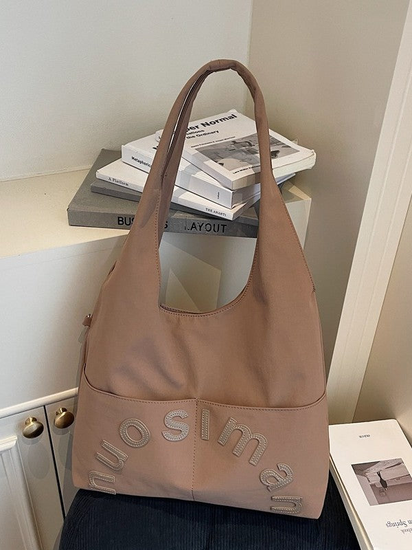 Winter Large Capacity Totes Class Commuting Fashion Textured Women's Shoulder Bag
