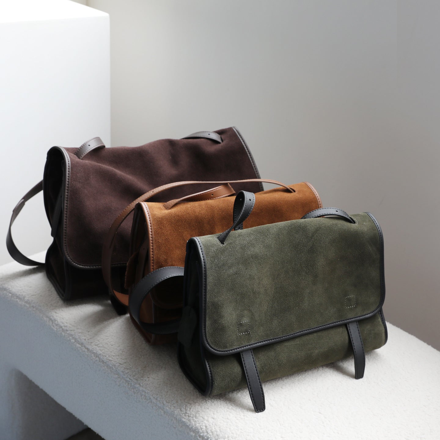 Fashion Women's Frosted Cowhide Retro Leather Women's Shoulder Bag