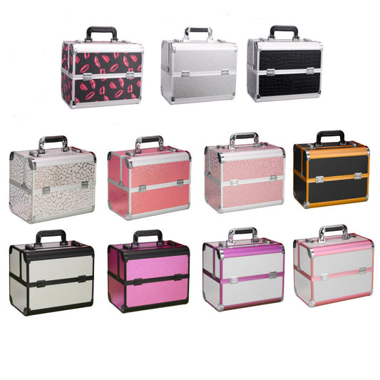 Storage Box Double Open Aluminum Alloy Portable Cosmetic Cases
