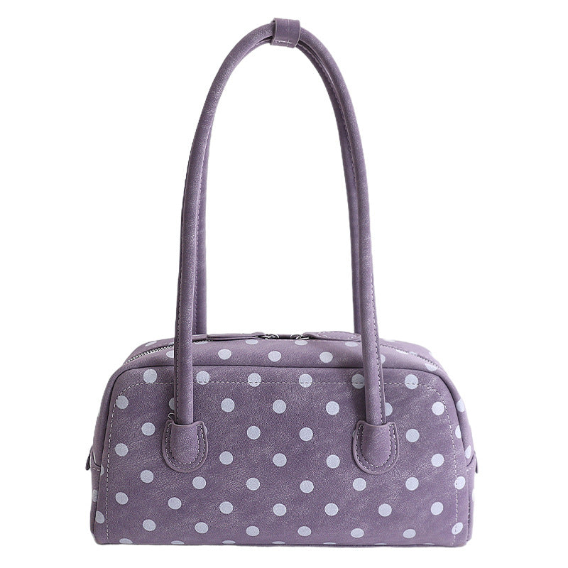 Women's Bowling Polka Dot Large Capacity Daily Commuting Underarm Bag