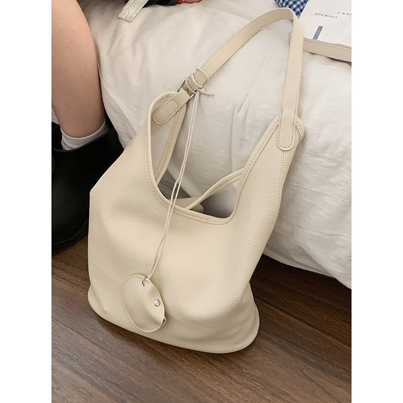 Women's Korean Underarm Simple Solid Color Soft Bags