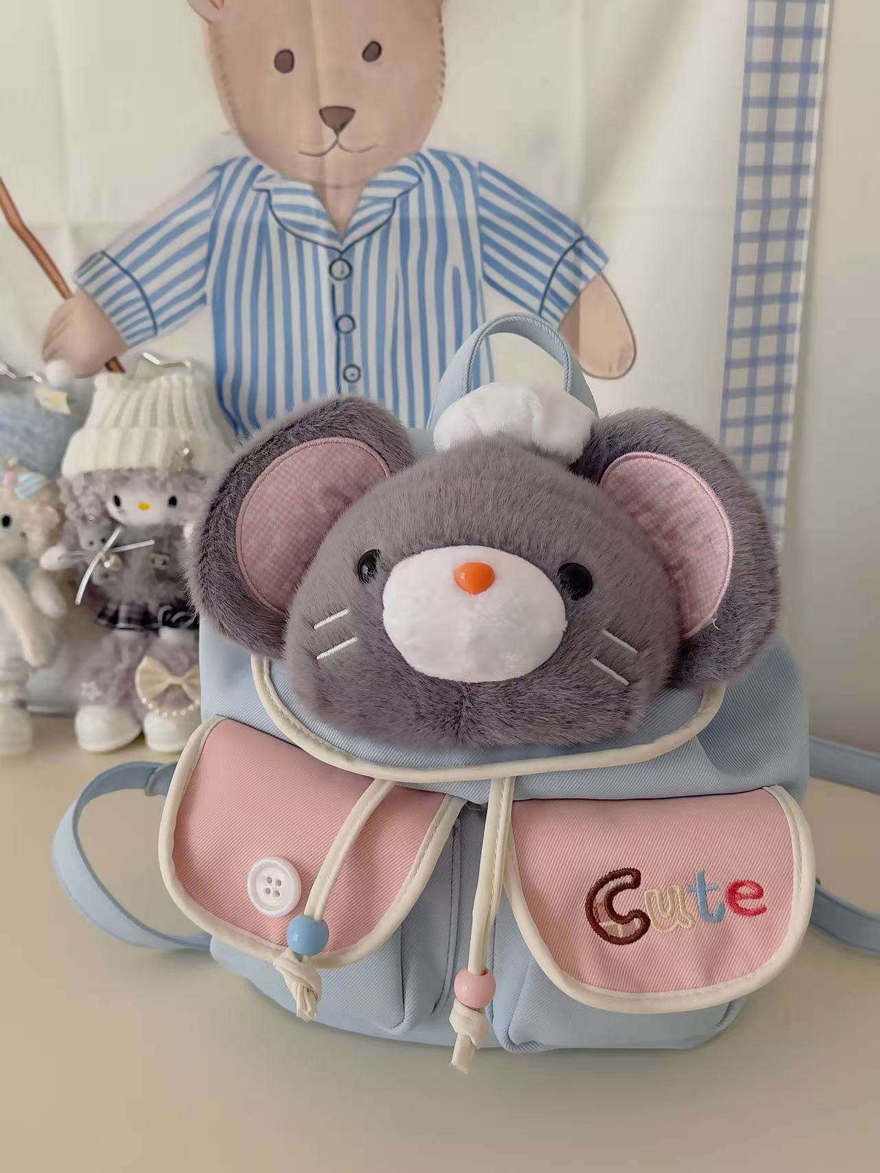 Good-looking Cartoon Doll Large Capacity Commuter Everyday Women's Backpack