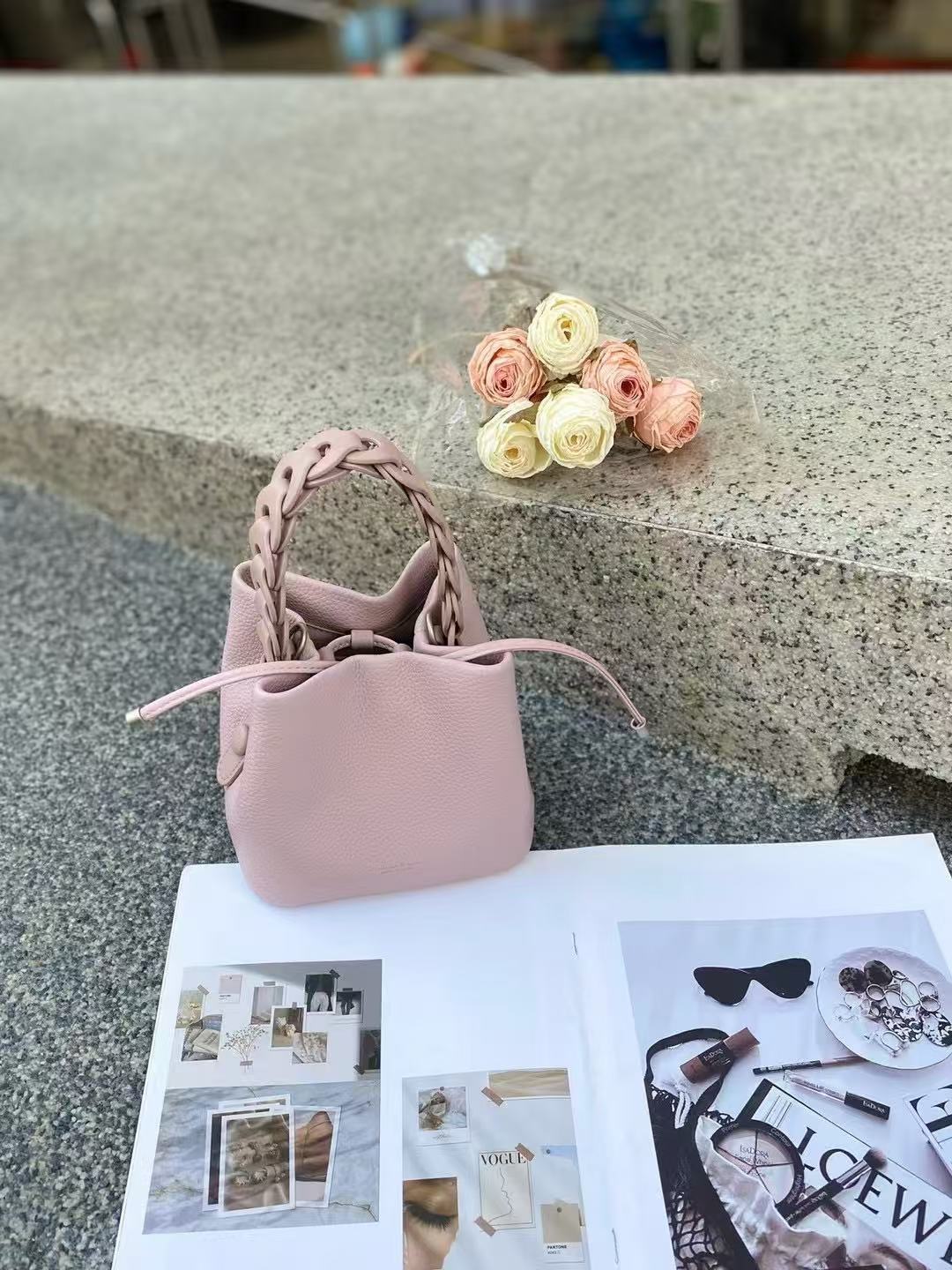 Steamed Pork Dumplings Woven Portable High-grade Bucket Bag