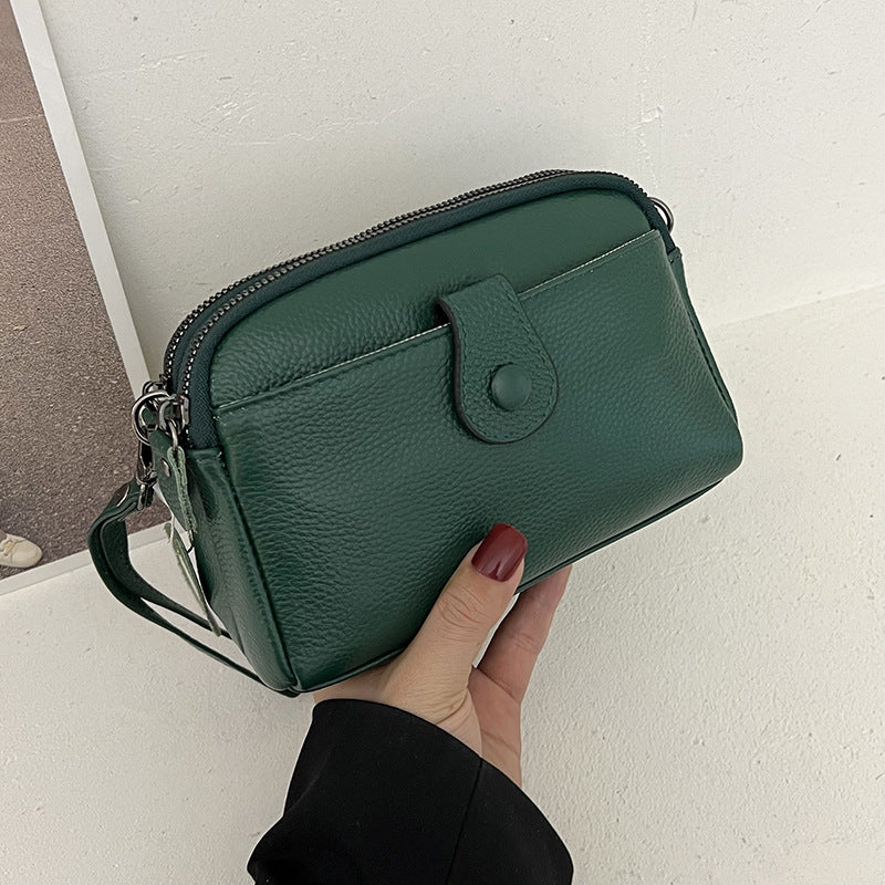 Women's Mini First Layer Cowhide Version Leather Women's Messenger Bag