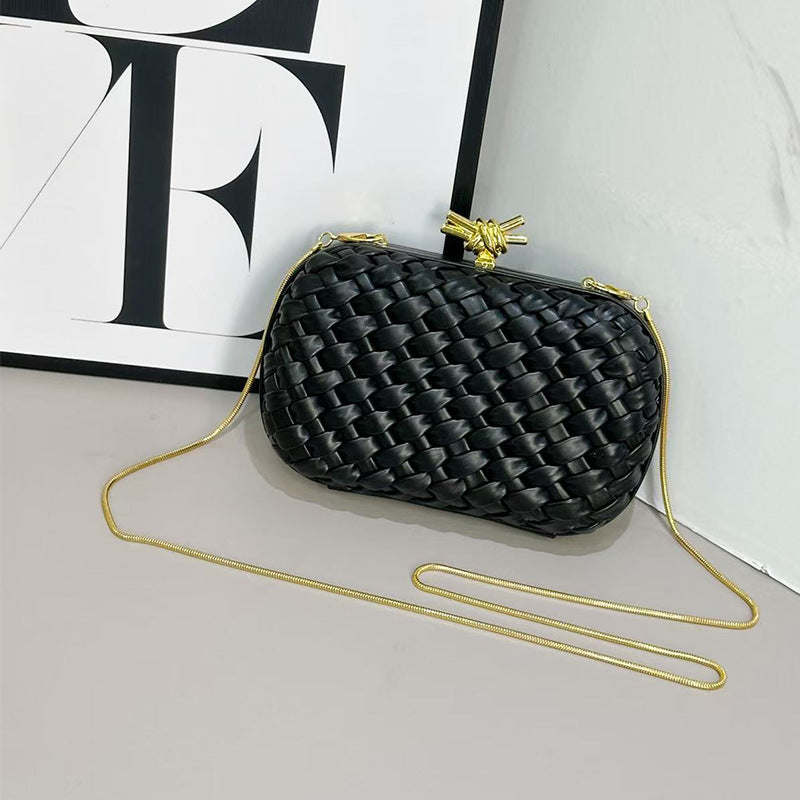 Women's Hand-woven Metal Chain Light Luxury Banquet Women's Shoulder Bag