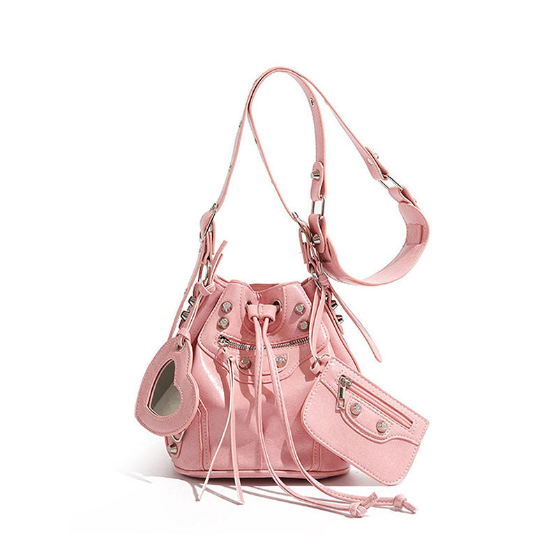 Women's Design High-grade Retro Punk Hot Rivet Women's Messenger Bag