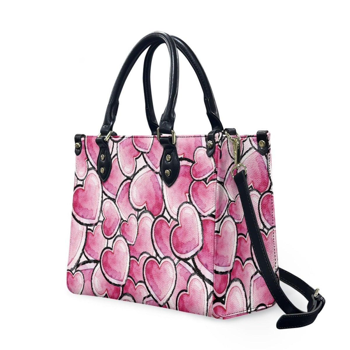 Women's Valentine's Day Heart Printing Fashion For Girlfriend Mom Shoulder Bags