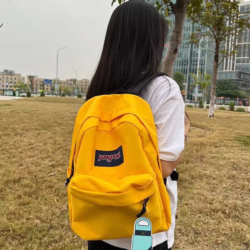 Women's & Men's Computer Minimalist Solid Color Campus Waterproof Large Leisure Backpack