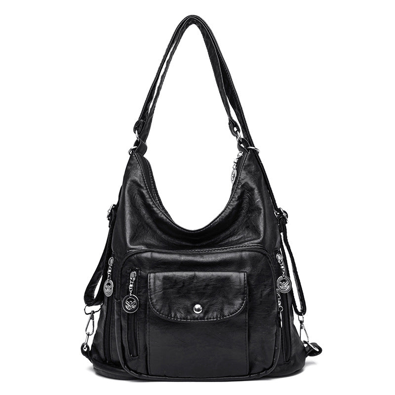 Durable Women's Retro Soft Leather Mother Women's Shoulder Bag